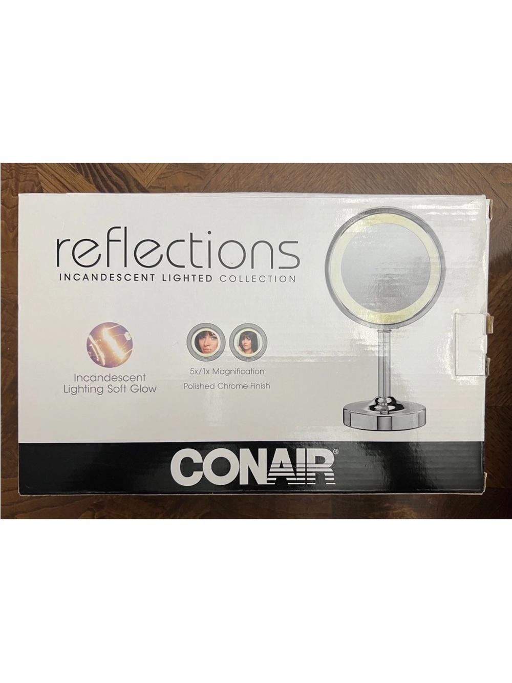 Conair Reflections Incandescent Lighted Vanity Mirror - Chrome - New / Open Box